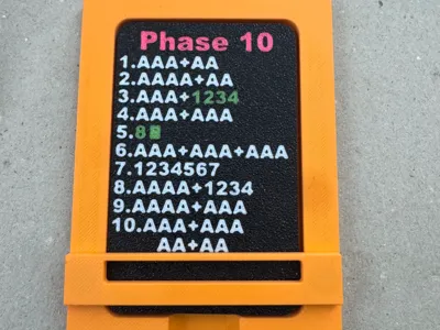 Phase 10 Card Holder and Phase Cards