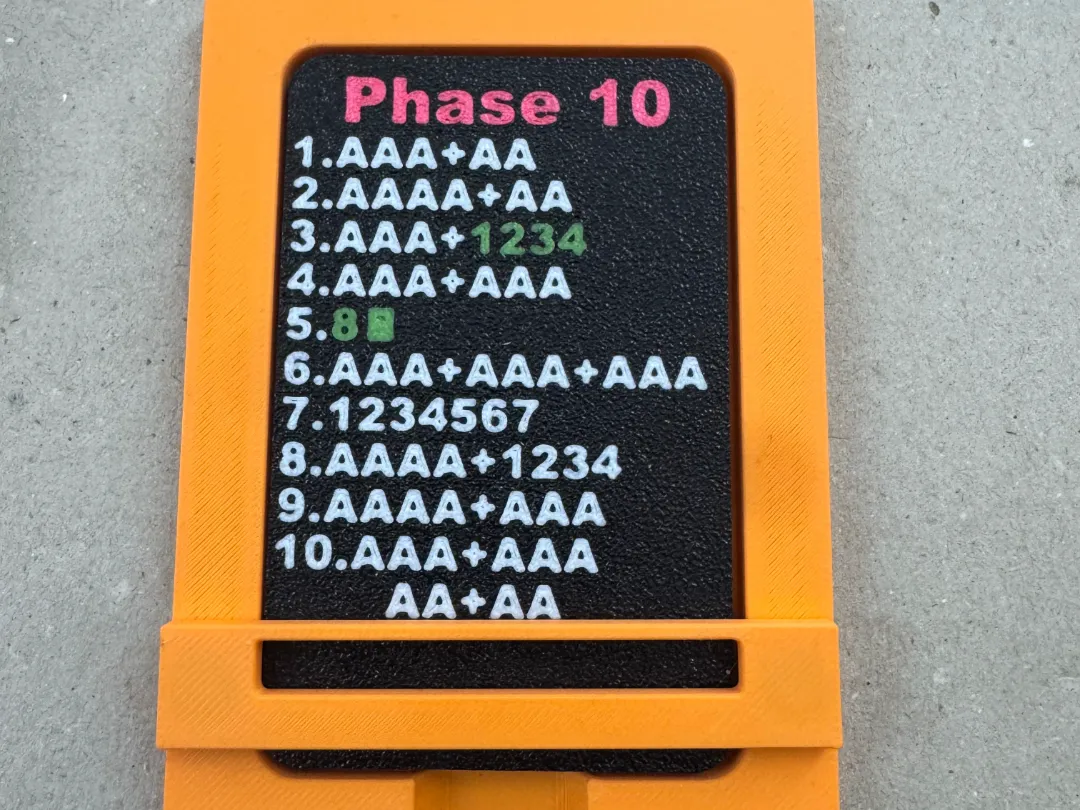 Phase 10 Sticker Phase 10 Card Holder and Phase Cards - Free 3D Print Model - MakerWorld