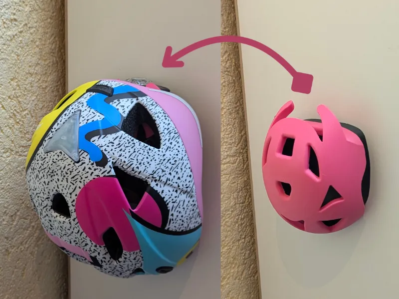 Fahrrad / Skihelm Aufbewharung mit Haken