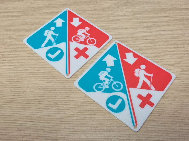 Singletrack Trail Direction Signs