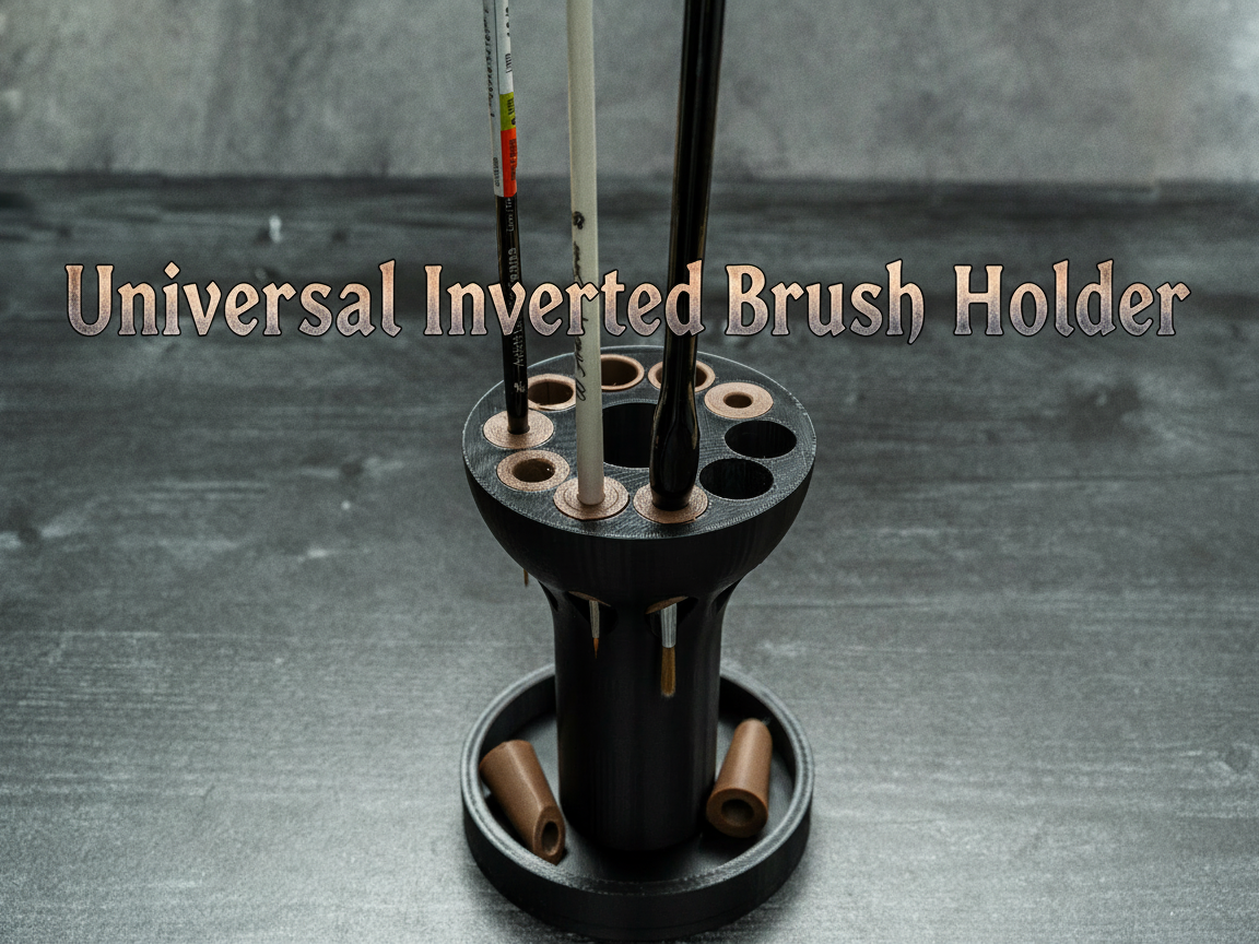 Universal Inverted Brush Holder for Painting V2