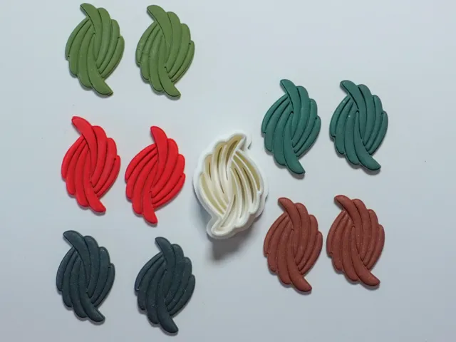 Abstract Polymer Clay Cutter Earrings Necklace