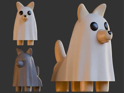 Ghost Dog (Multi-Part / Easy Print)