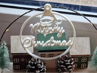 Santa Merry Christmas Ornament – by Micha