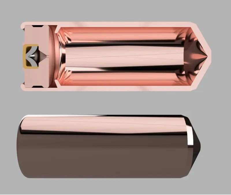13mm Gyrojet Wadcutter Dummy Cartridge