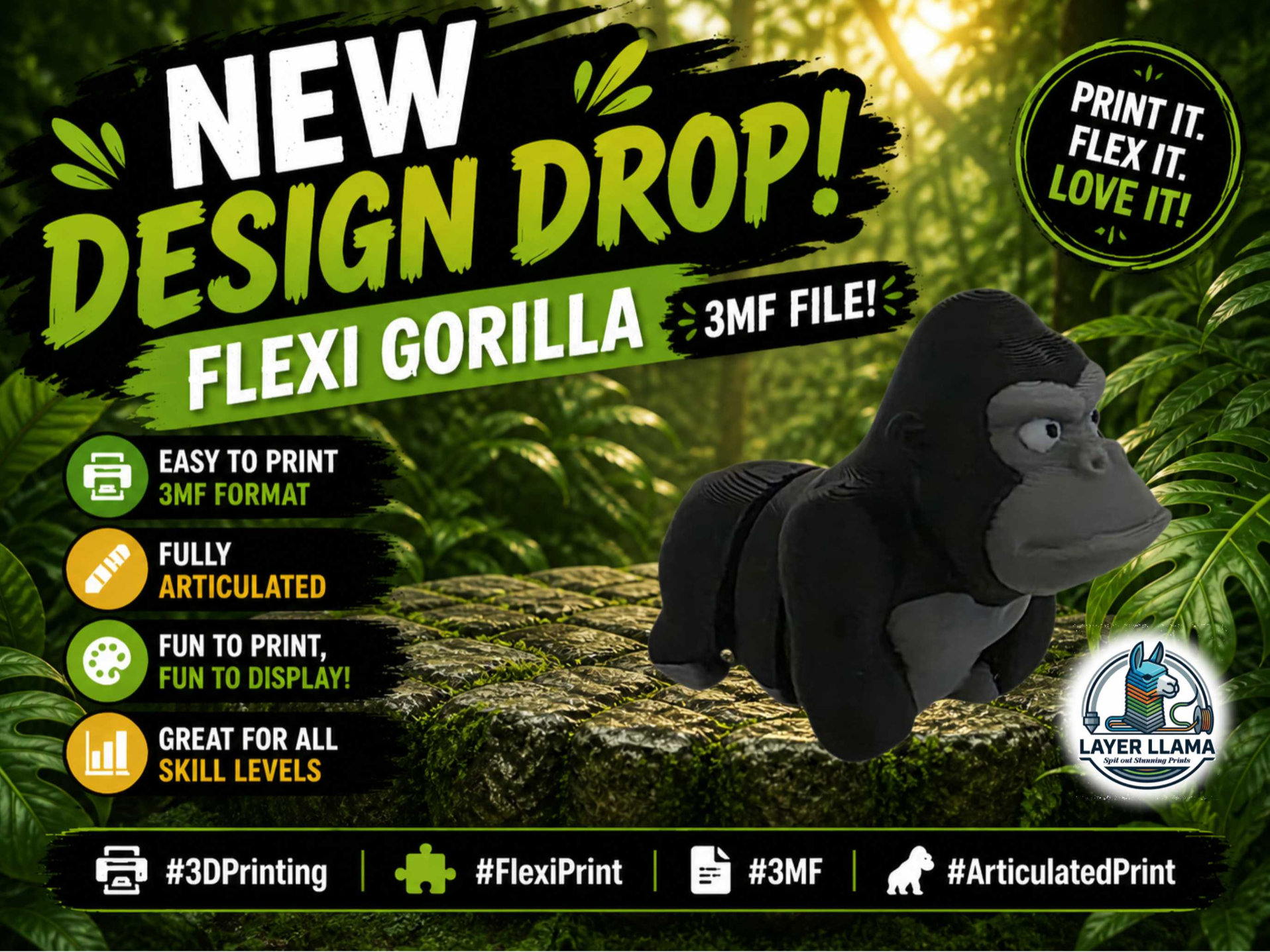 Layer Llama - Flexi Gorilla