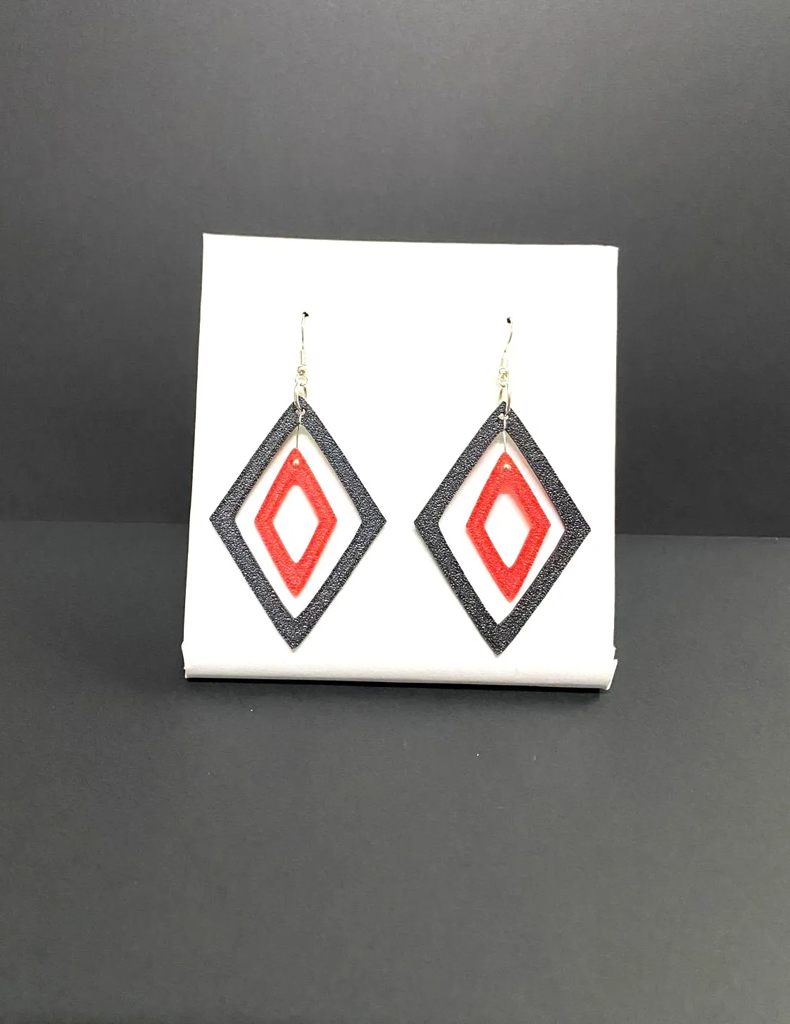 Rhombus earrings view 3