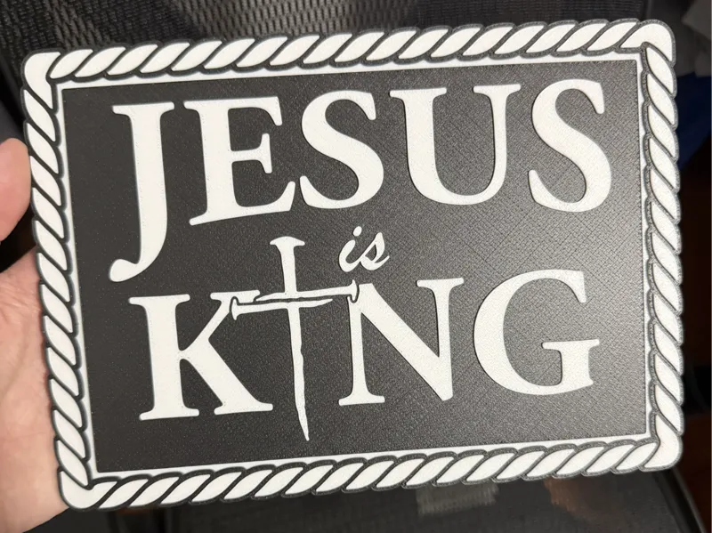 Jesus Is King Wall Decor Sign