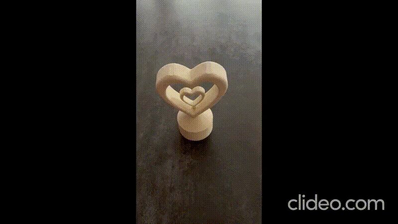 Rotating Heart in Heart Decor