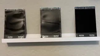 Polaroid shelf