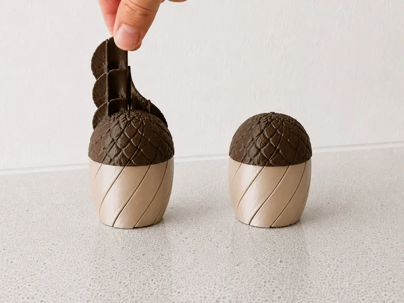 Sliding Twisty Acorn Fidget Toy|Print in Place Toy