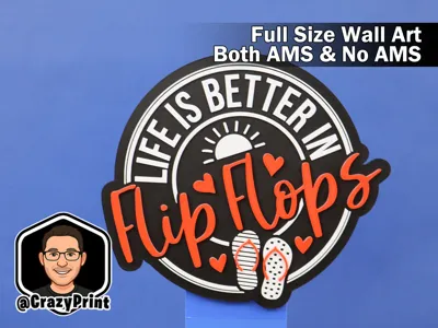 Lifes better in flipflops-Fun wall art/Sign No AMS
