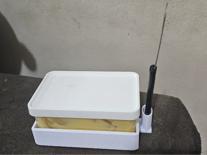 Porta manteigueira com suporte para espátula - V2