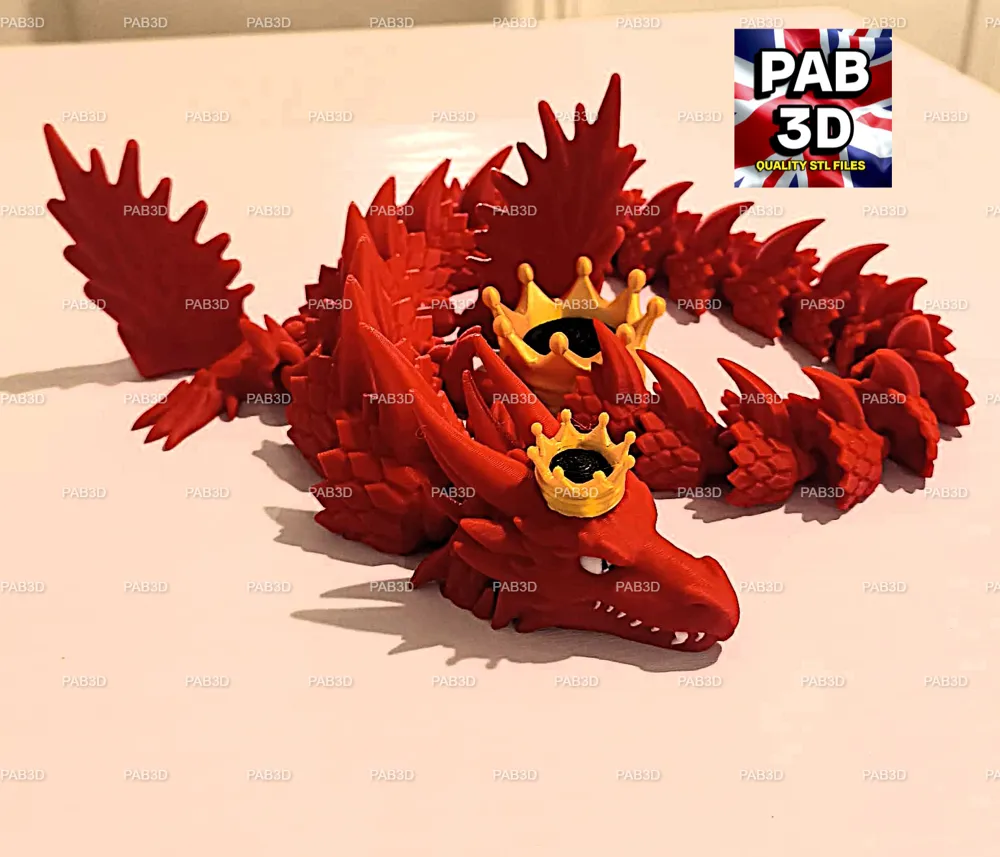 Articulated flexi dragon king - Free 3D Print Model - MakerWorld