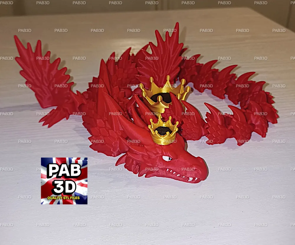 Articulated flexi dragon king - Free 3D Print Model - MakerWorld