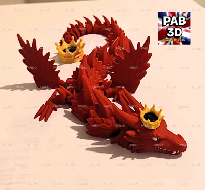 Articulated flexi dragon king - Free 3D Print Model - MakerWorld