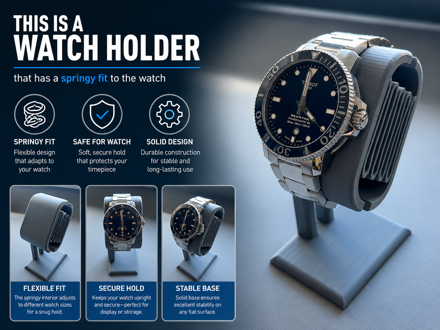 Spring-Fit Watch Holder