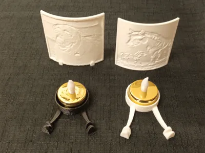 Curved Lithopane Stand For Tea Light Candle