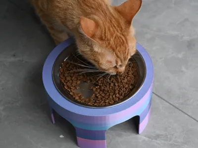 Cat Bowl Stainless Steel Riser