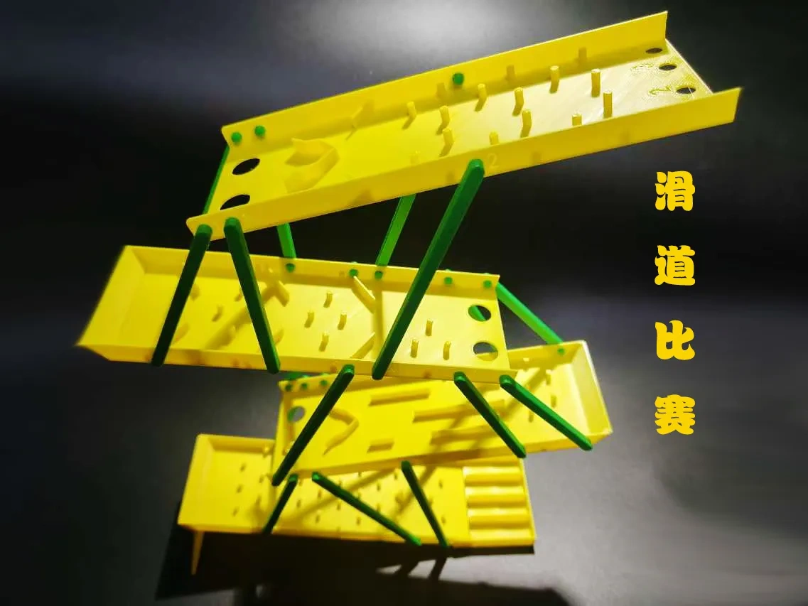 Miniatura 2 do modelo 3D 滑道比赛-聚会游戏