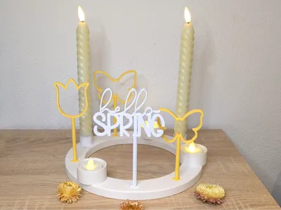Spring Decorative Ring with various inserts