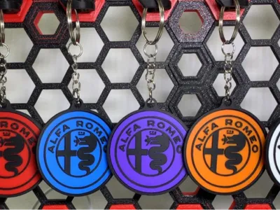 Customizable Alfa Romeo Keychain (AMS)
