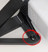 with hole to srew mount to desk