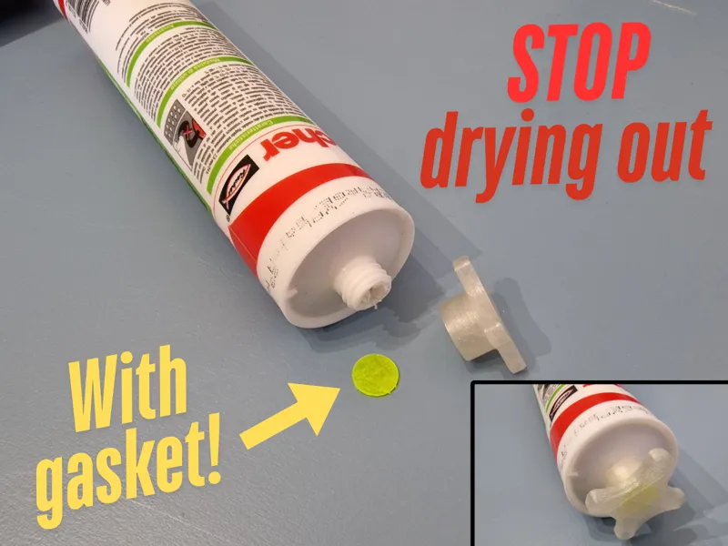 silicone cartridge cap with gasket