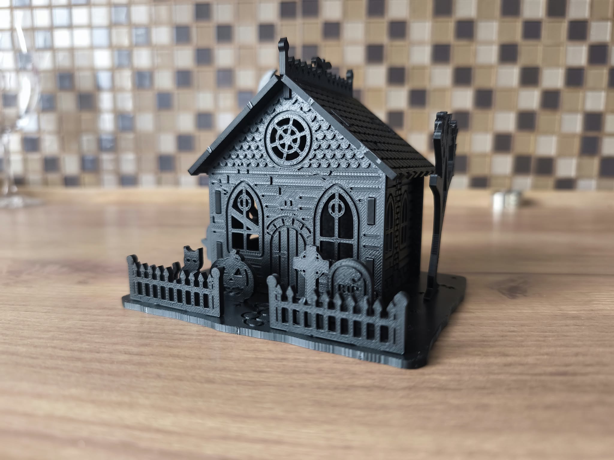 Haunted House Kit Card – Halloween Assembly Model - Free 3D Print Model ...