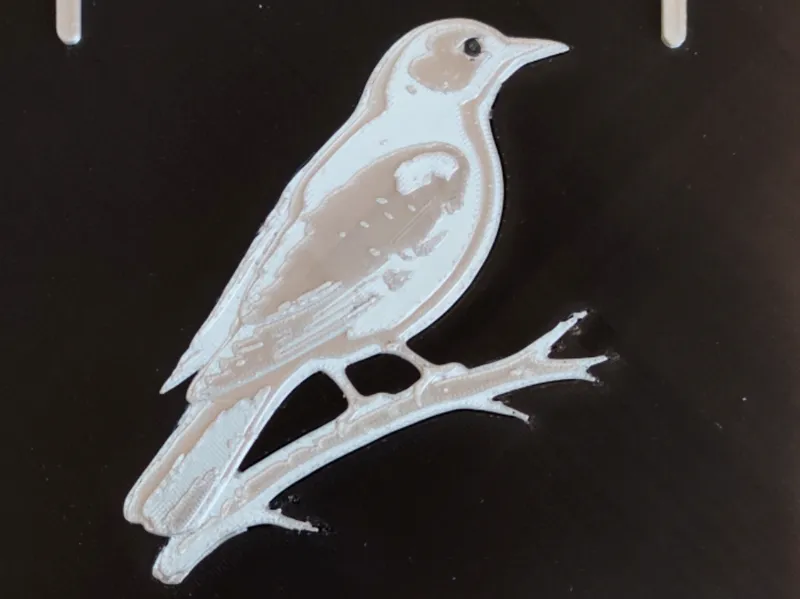 bird Relief / Frottage / Kids toy or house decor