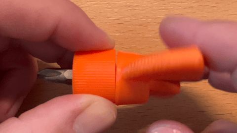 Ultra minimalistic hex bit screwdriver