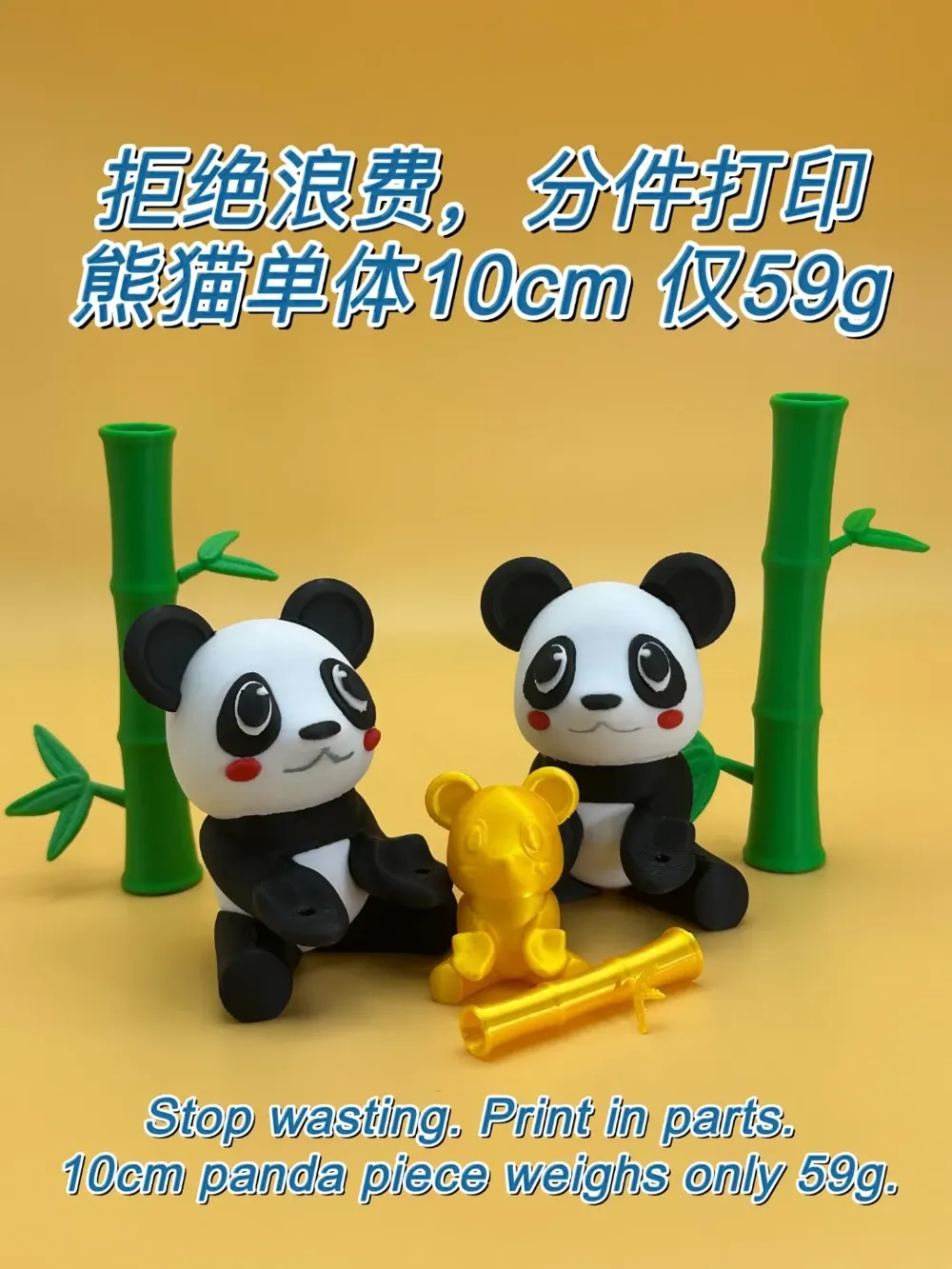 Panda Holding Bamboo by JL3Dprint MakerWorld: Download Free 3D Models