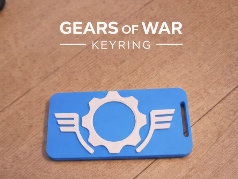 Gears Of War COG Emblem Keyring