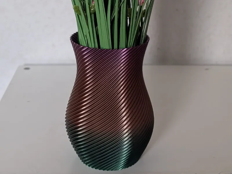 Twisted Rainbow Blossom Vase