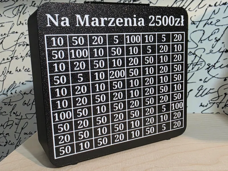 Piggy bank with a crossword puzzle 2500 PLN