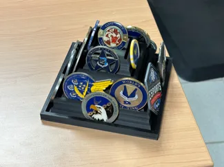 Challenge Coin Holder Pyramid Display Stand