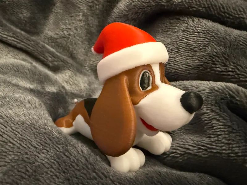 Christmas Basset Hound Printmon