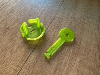 3D printed Electrical Outlet Safety Cover with key