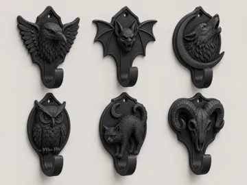 Figura decorativa: Mystic & Nocturnal Creature Wall Hooks — vista de referencia 3
