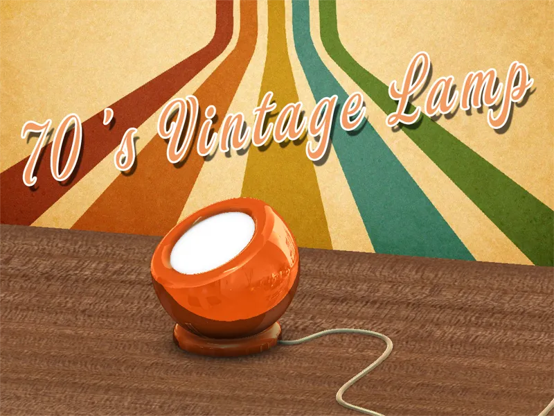 70's VINTAGE LAMP - Pallade version lampe de table