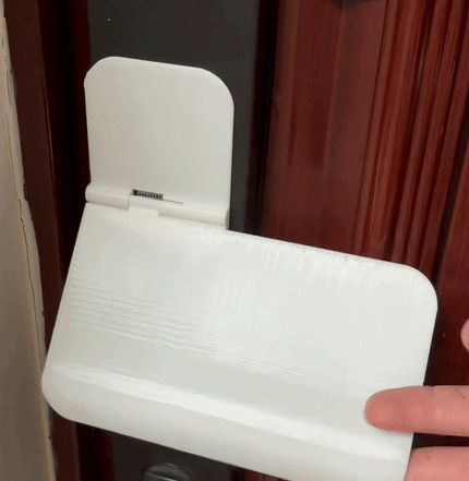 防止猫/狗开门----一体打印翻盖式门把手防护罩/门把手挡板