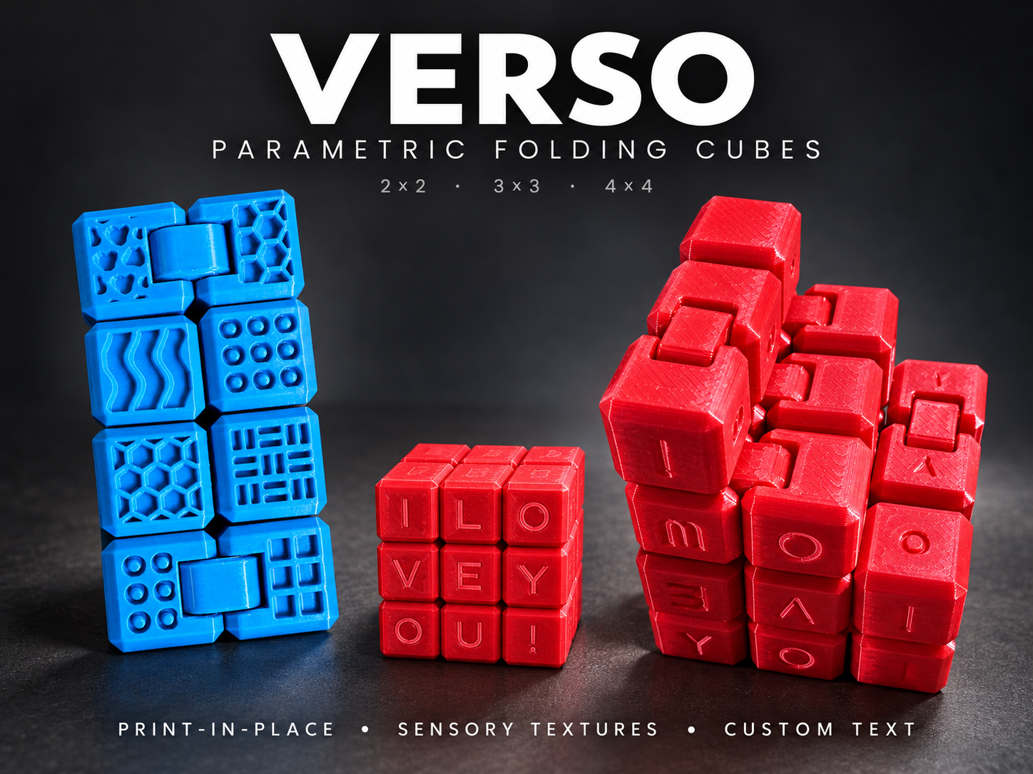 VERSO - Parametric Folding Cube 3D model