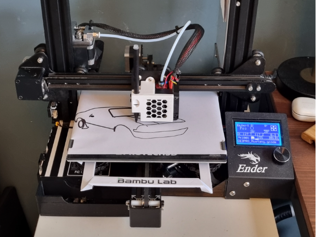 Plotter addon + fan cover for Creality Ender 3 PRO