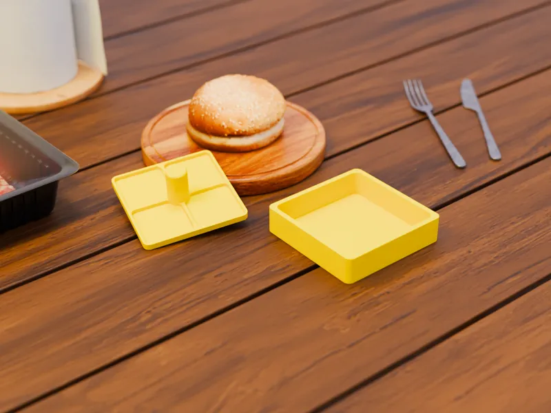 Minecraft Square burger patty press 