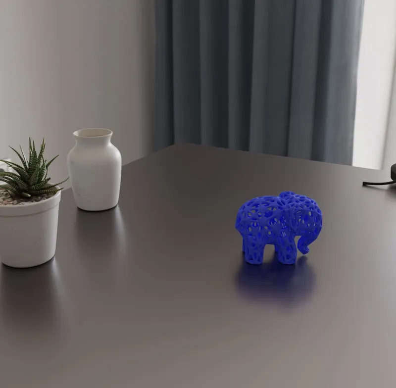 cute elephant voronoi