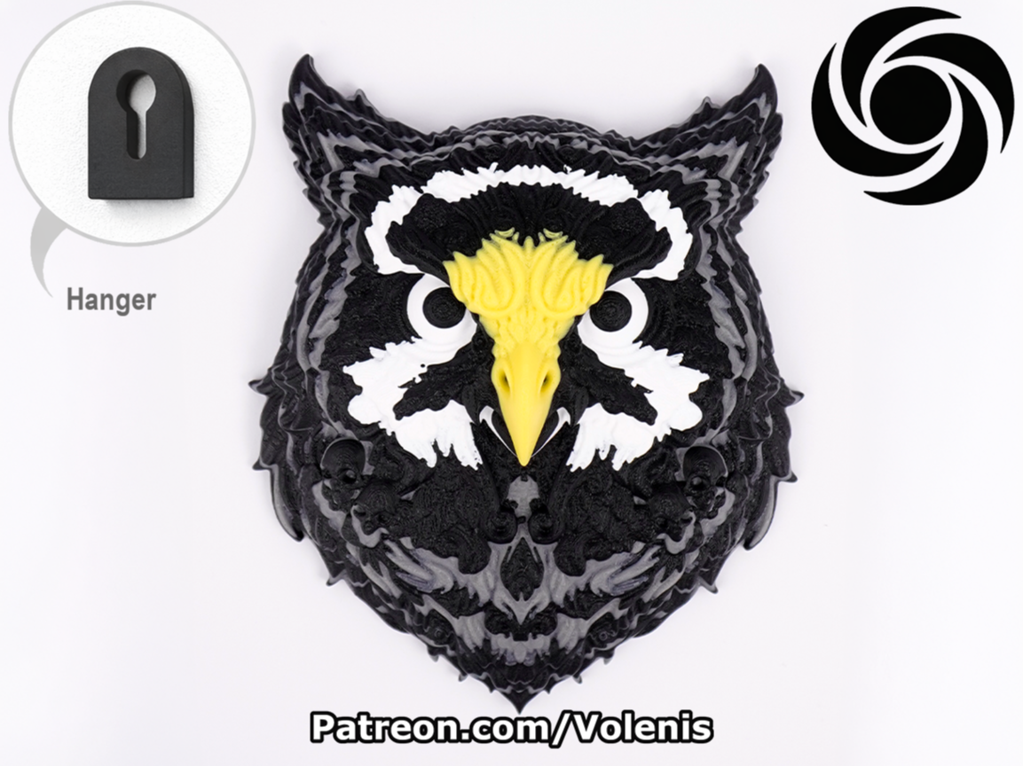 Colorstacked Owl Head Decor