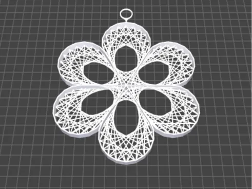 String Suspending Flower