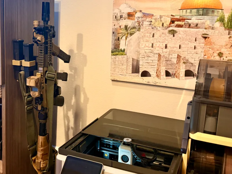 AR-9 Wall Mount with Dual Magazine Holder
