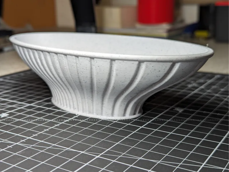 Bowl oval, round pattern 