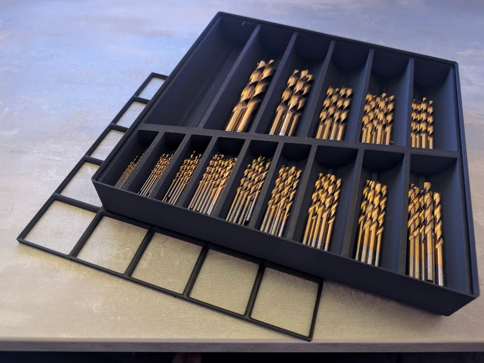 Gridfinity 6x6 Drill Bit & Tool Organizer